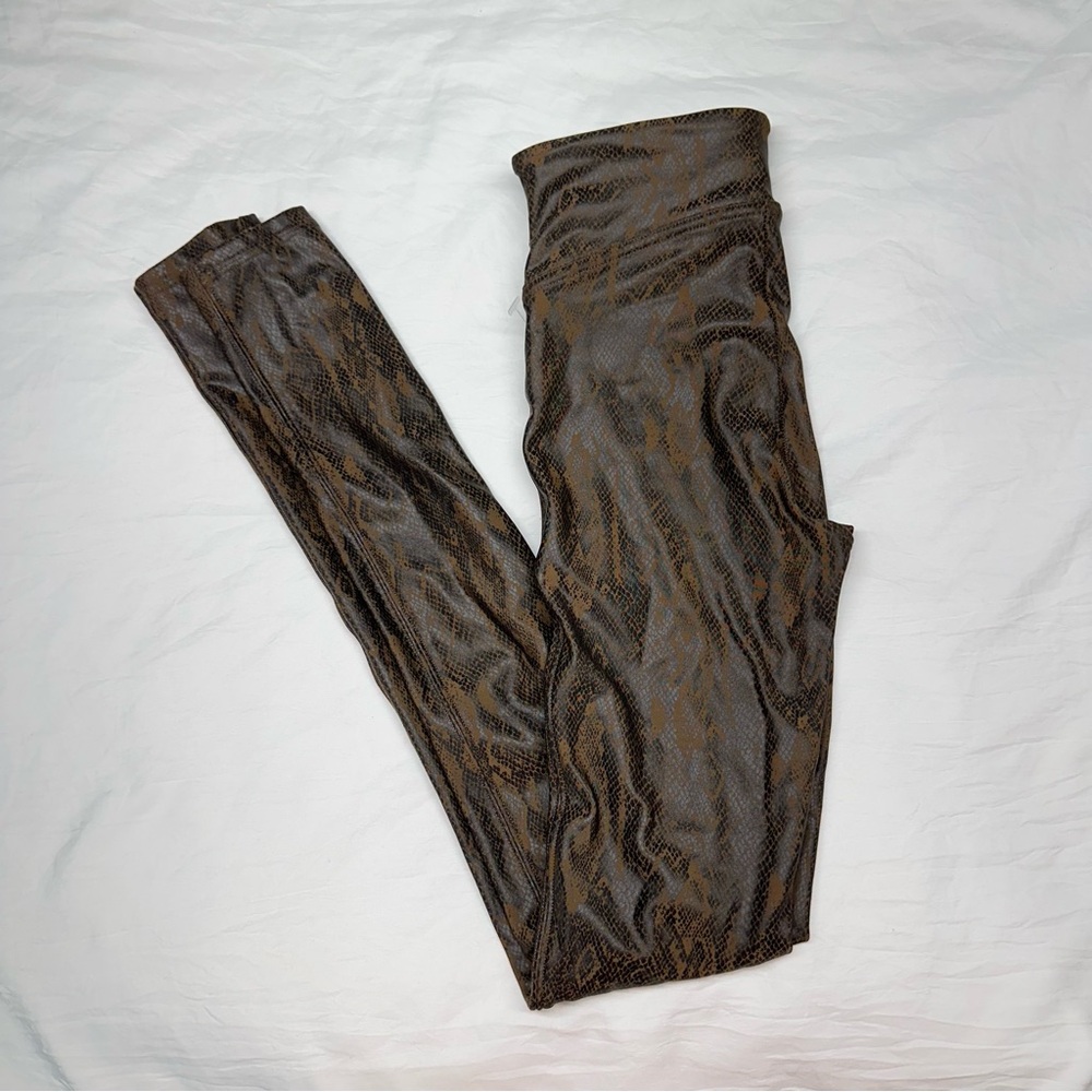 Spanx Faux Leather Snake Shine Leggings
